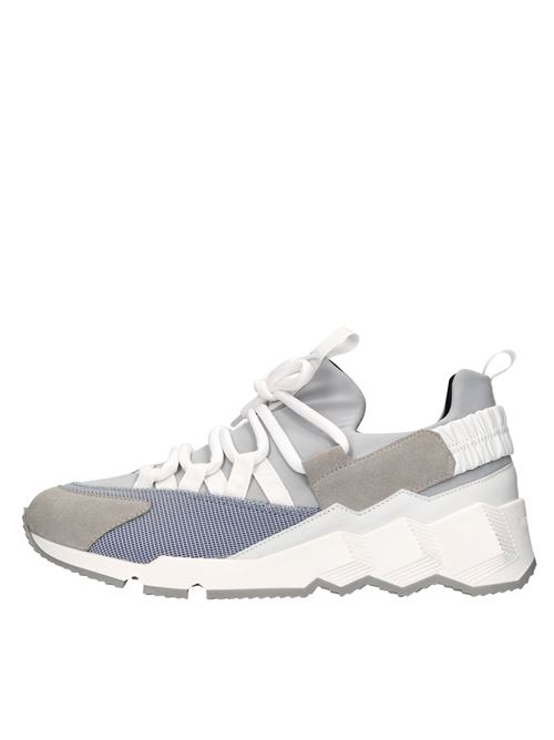 Sneakers in tessuto e camoscio PIERRE HARDY | LX01Z SUEDE CALF-MESH-NEOPRENEGRIGIO-BLU-BIANCO